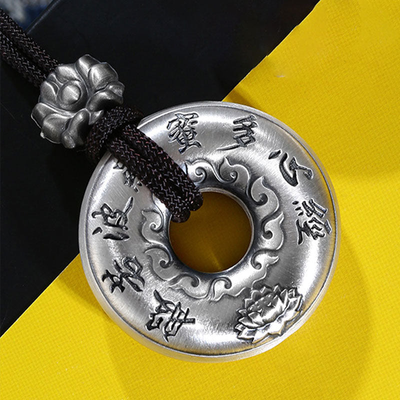 Lotus Necklace 999 Sterling Silver Peace Buckle Pendant