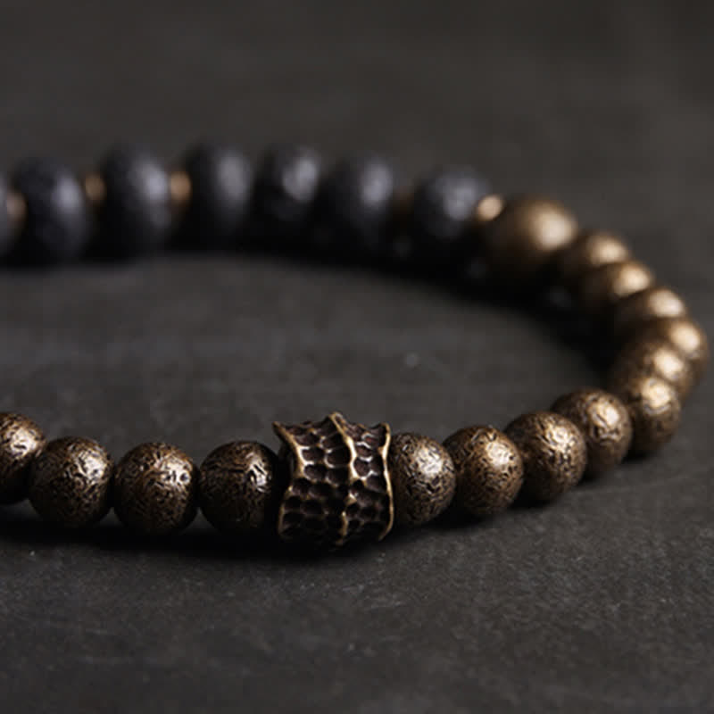 8mm Lava Rock Copper Spiritual Balance Bracelet