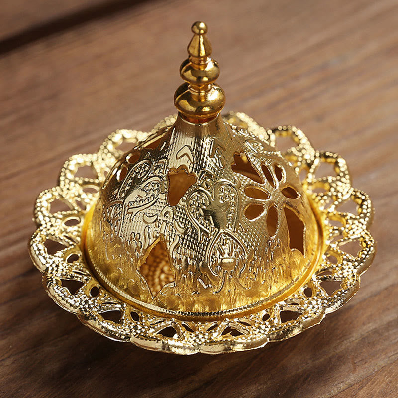 Gold Alloy Spiritual Meditation Incense Burner