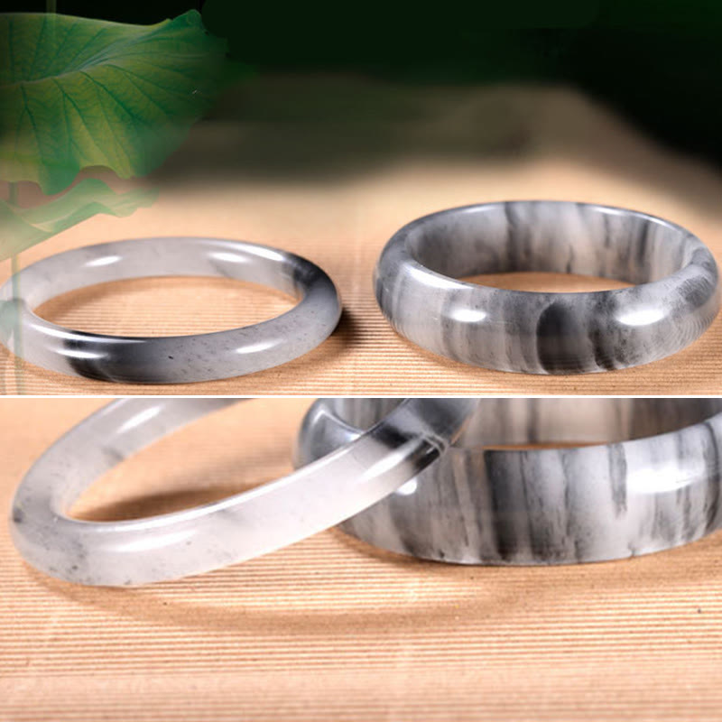 15mm Golden Silk Jade Wealth Bracelet for Luck & Protection