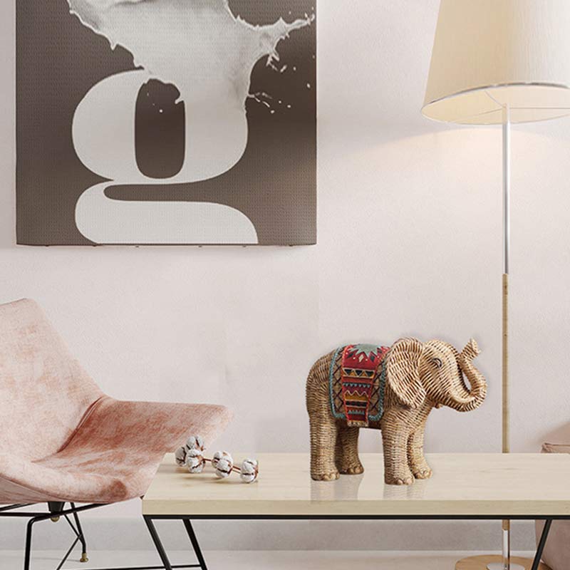 Elephant Resin Decoration for Wisdom & Wealth Home