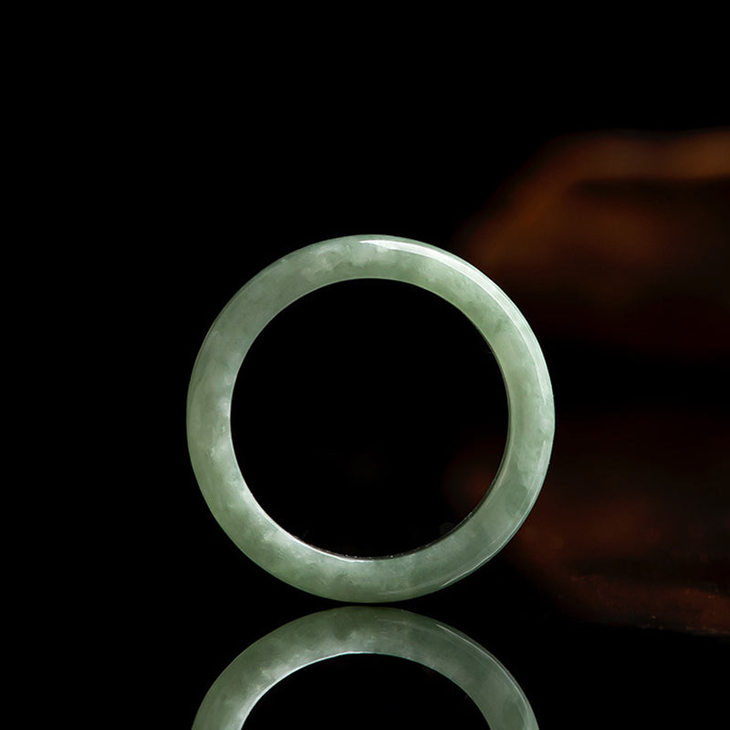 Natural Jade Prosperity and Abundance Ring | Sizes 16-21mm