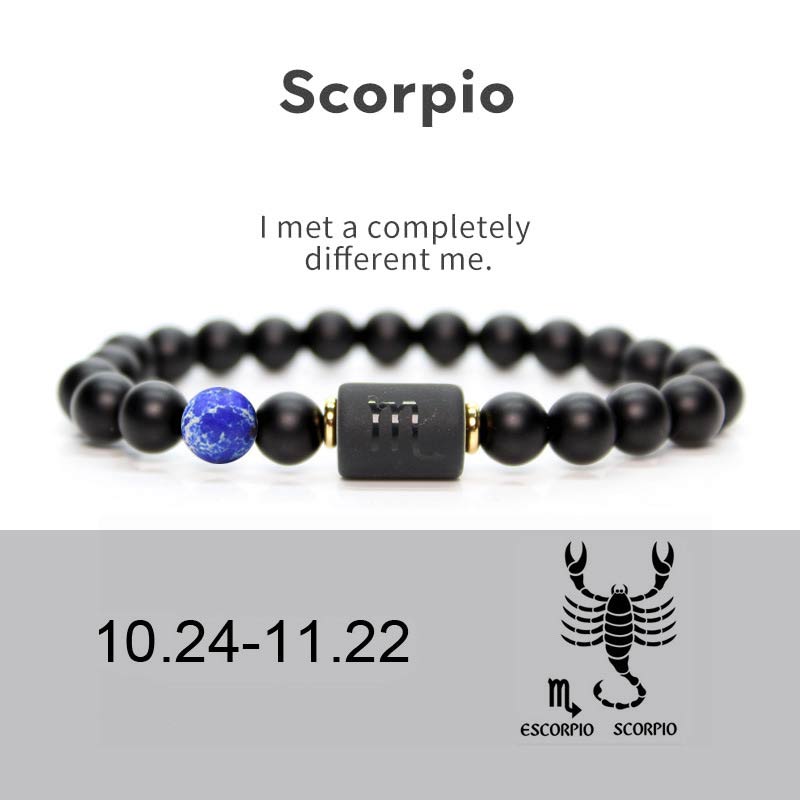 8mm Black Onyx Adjustable Chinese Zodiac Bracelet