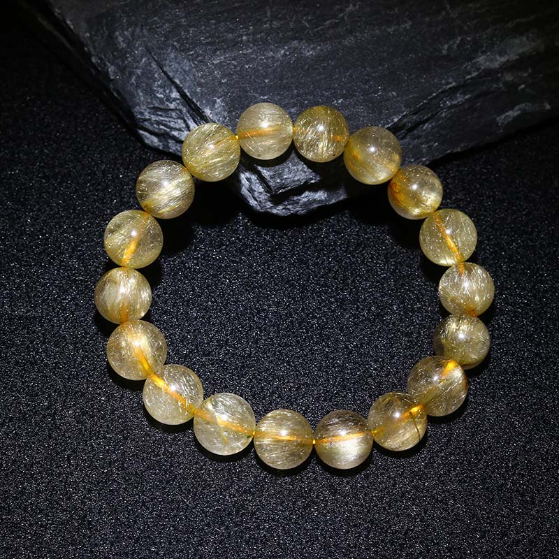 10mm Citrine Bracelet for Happiness & Prosperity