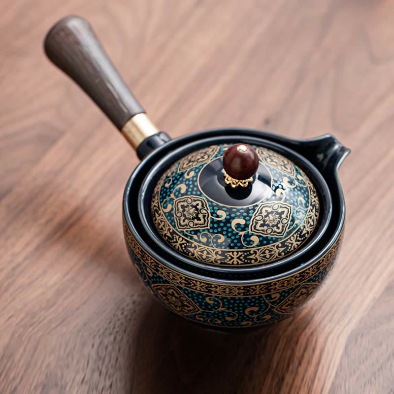 Ceramic Chinese Gongfu Teapot Set with Portable Gift Bag