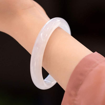 Chalcedony Harmony Bracelet Positive Energy Bangle 54mm