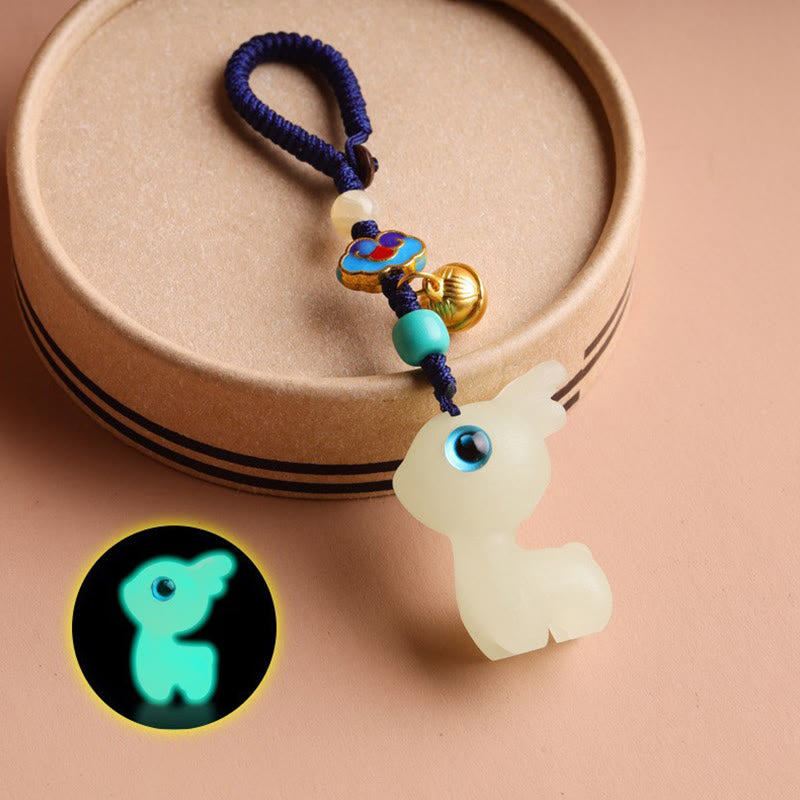 Glowstone Lucky Deer Key Chain for Spiritual Jewelry Blessing