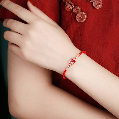 Unisex Red String Bracelet | 12 Chinese Zodiac Protection Charm