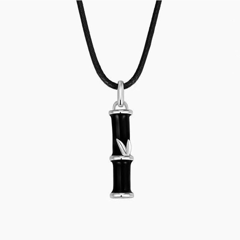 Copper Bamboo Luck Couple Necklace 45cm Pendant