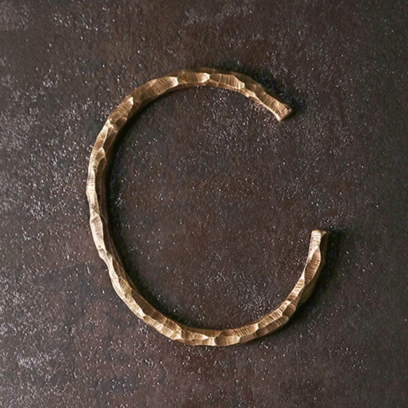 Copper Tibetan Luck Cuff Bracelet 63mm Unisex Spiritual