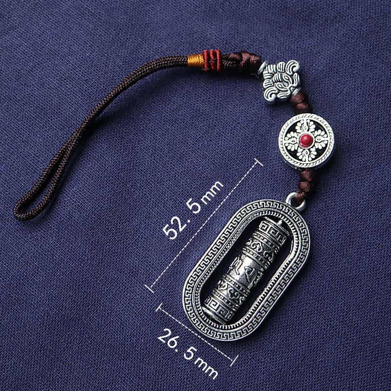 Rotatable Om Mani Padme Hum Prayer Wheel Car Decoration