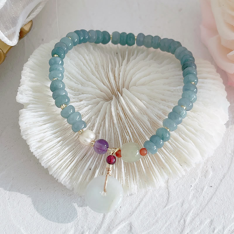 Natural Hetian Jade Prosperity Bracelet with PiXiu Charm