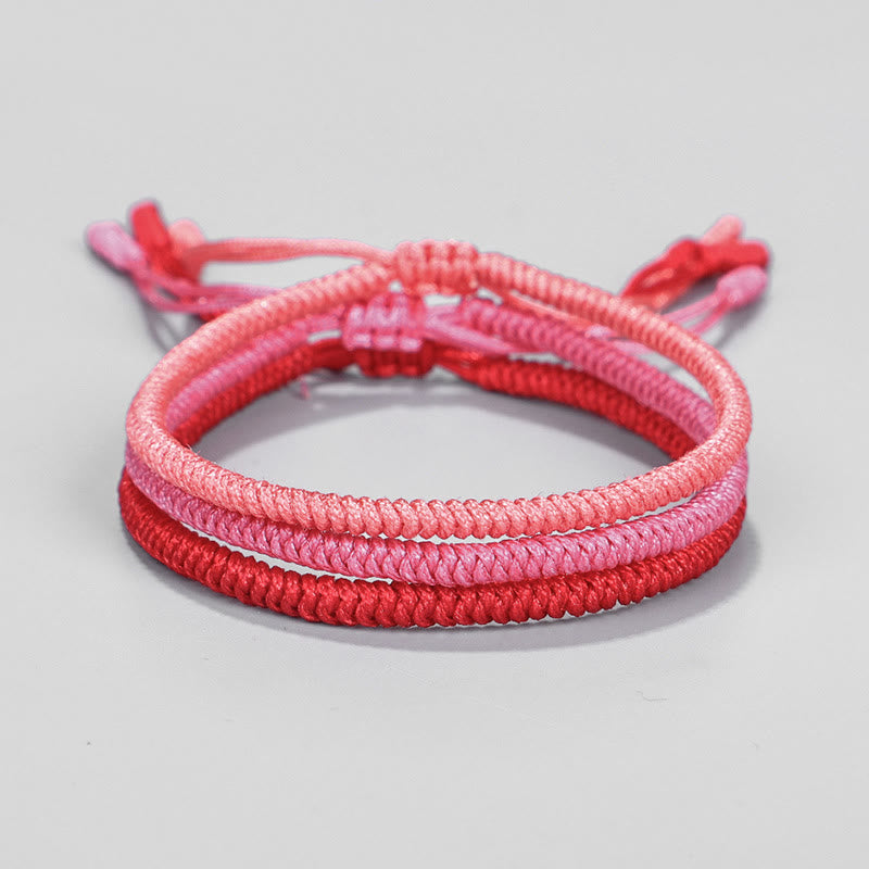 3Pcs Tibetan King Kong Knot Red String Protection Bracelet