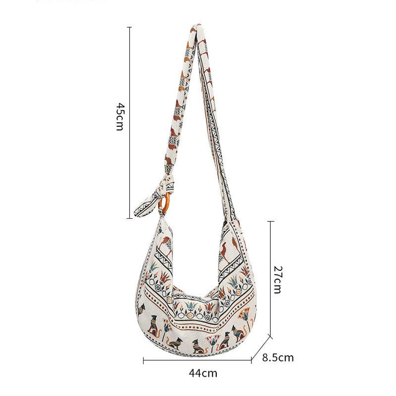 Geometry Stripes Print Crossbody Bag | Adjustable Shoulder Bag