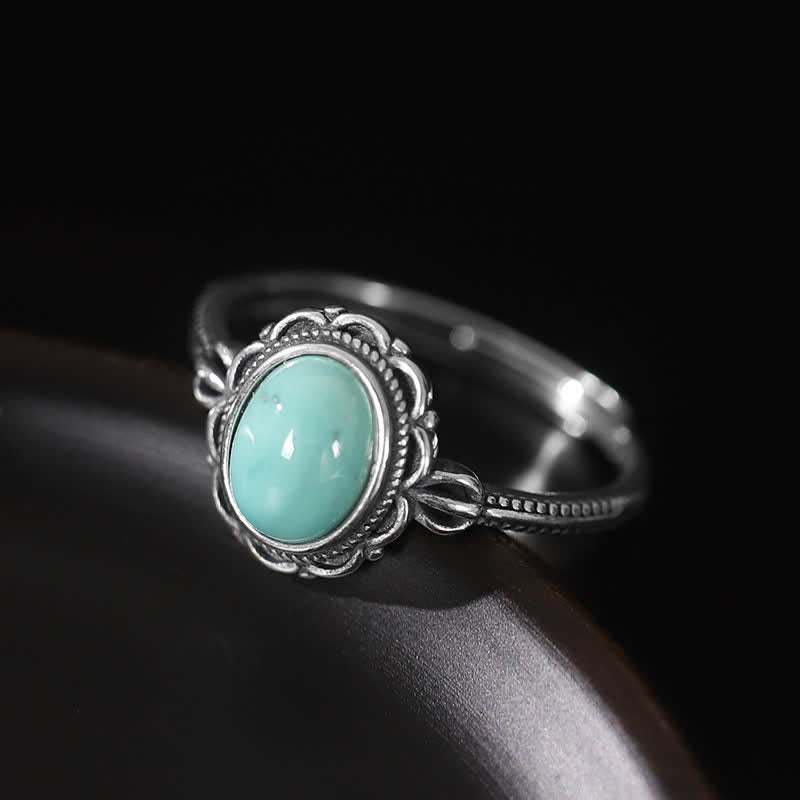 Turquoise and Red Agate Ring in Sterling Silver for Protection