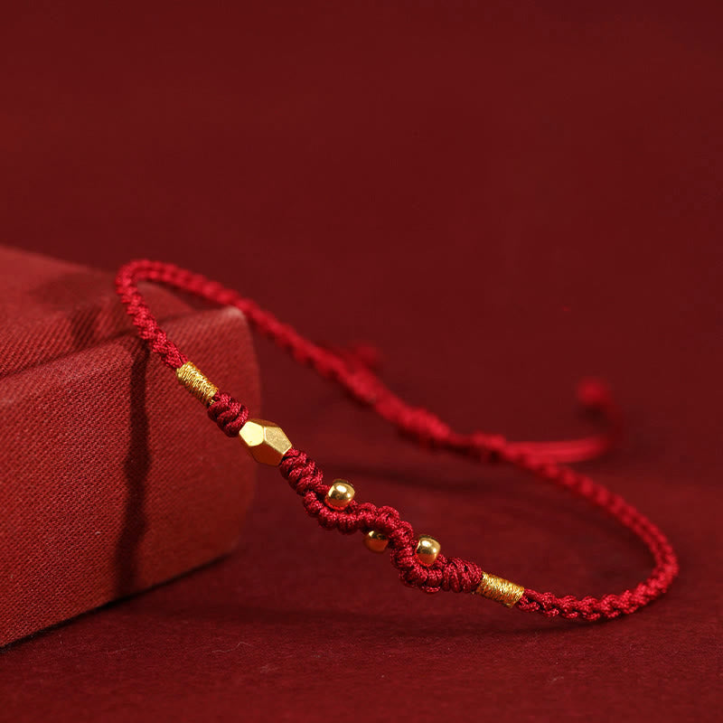 Red String Bracelet with Gold Snake for Protection | Healing Sounds