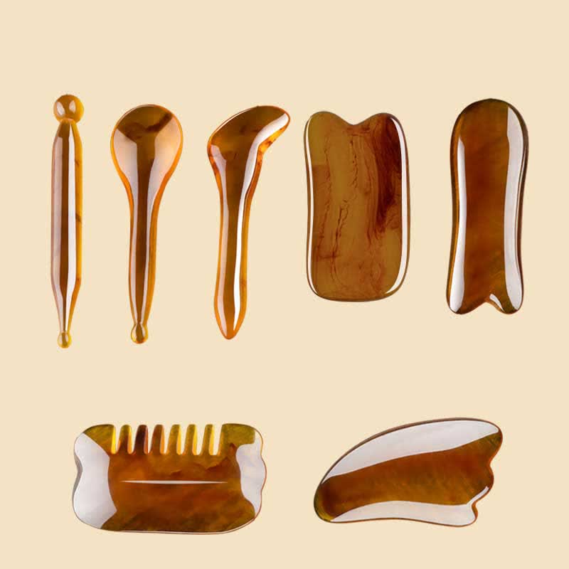 Resin Gua Sha Whole Body Massage Tool Set for Facial Care