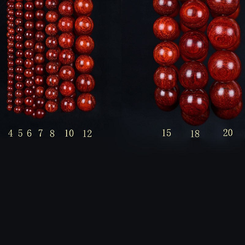 8mm Small Leaf Red Sandalwood Balance Bracelet