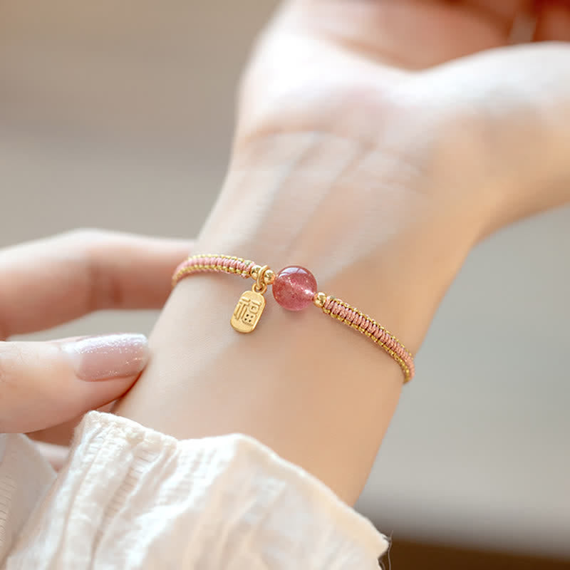 Red Agate Jade Lotus Confidence Bracelet