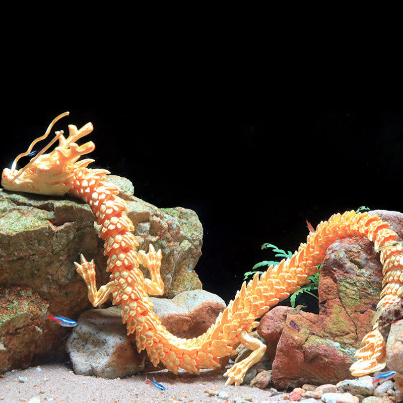 Luminous Feng Shui Dragon Statue 45cm for Luck & Protection