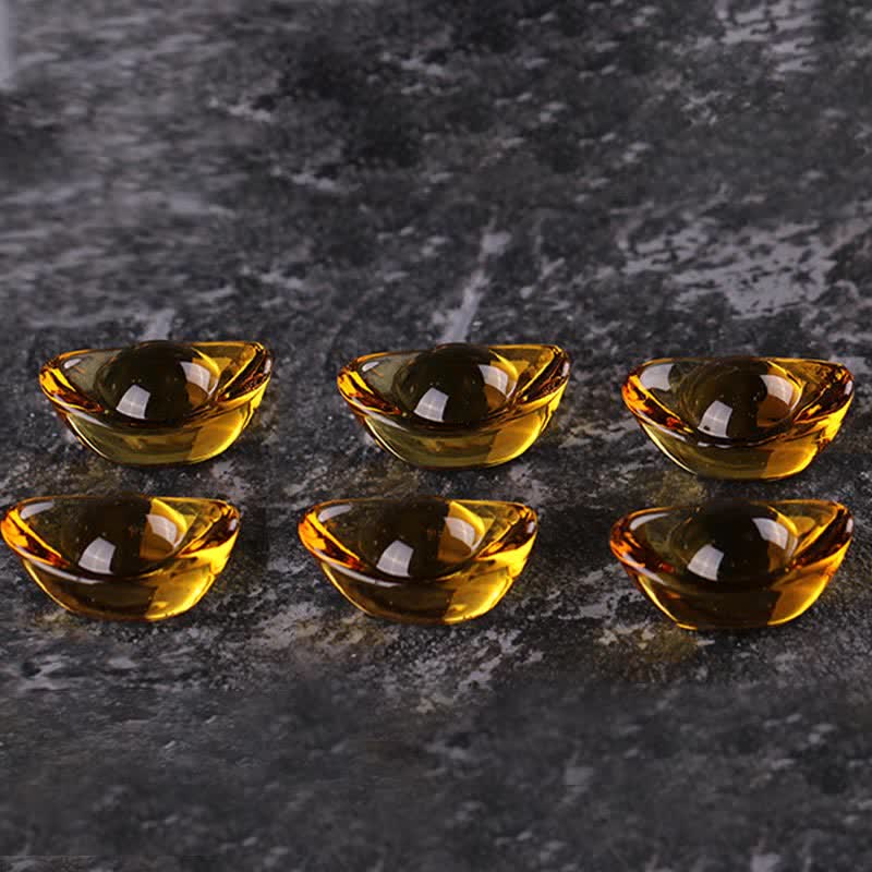 Handmade Liuli Crystal Treasure Bowl for Zen Home Decor