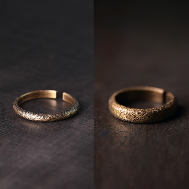 Copper Tibetan Vintage Adjustable Luck Couple Ring