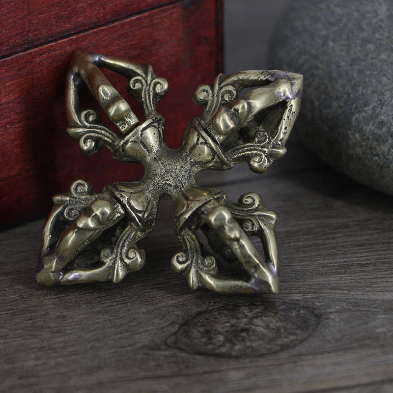 6.7cm Copper Double Dorje Vajra Spiritual Strength Ritual