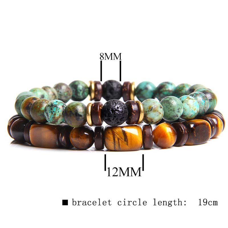 8mm Tiger Eye Emperor Stone Healing Bracelet for Meditation