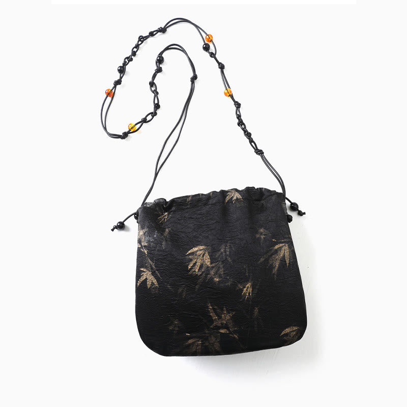 Acetate Yoga Bag with Bamboo Leaves Pattern | Lightweight & Eco-Friendly