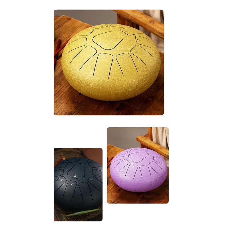 11-Note 8 Inch Steel Tongue Drum for Meditation & Mindfulness