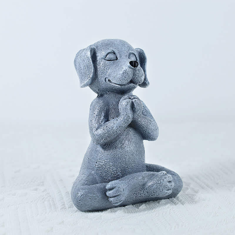 Meditating Zen Dog Cat Frog Spiritual Statue Decoration