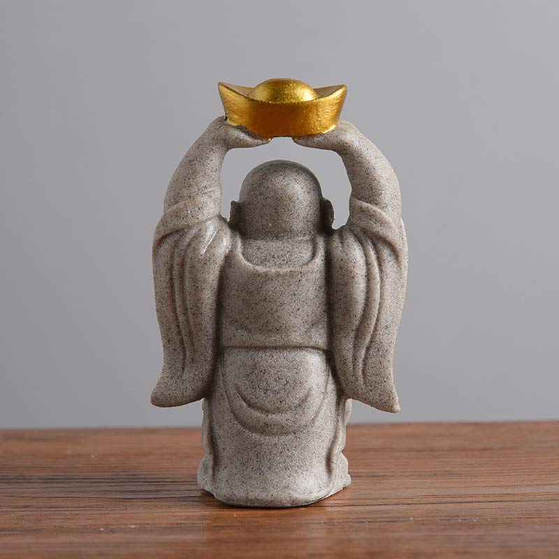 Laughing Buddha Resin Statue Blessing Home Decor 7.5cm