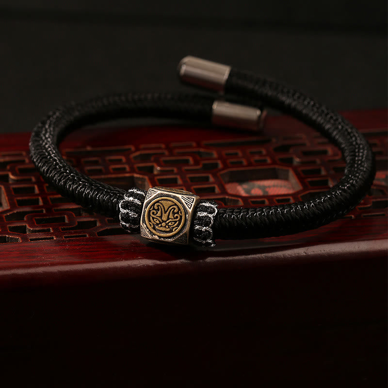 925 Sterling Silver King Kong Knot Faith Strength Bracelet