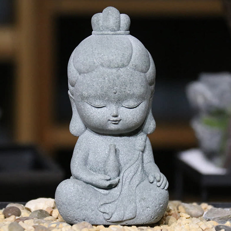Sandstone Buddha Statue for Meditation and Compassion Home Décor