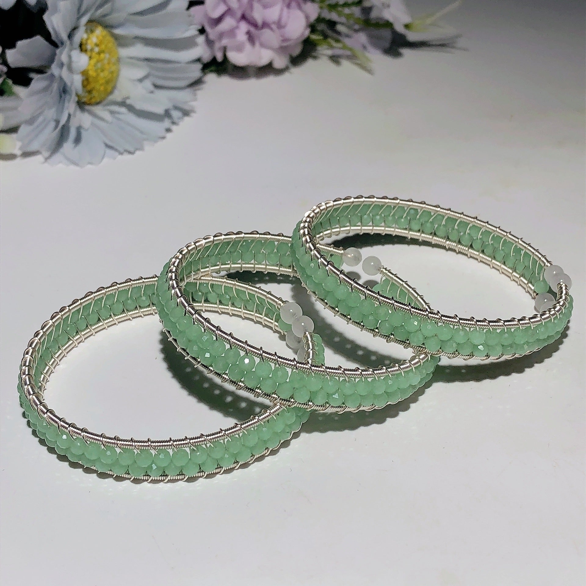 9cm Jadeite Jade Healing Bracelet for Energy & Balance