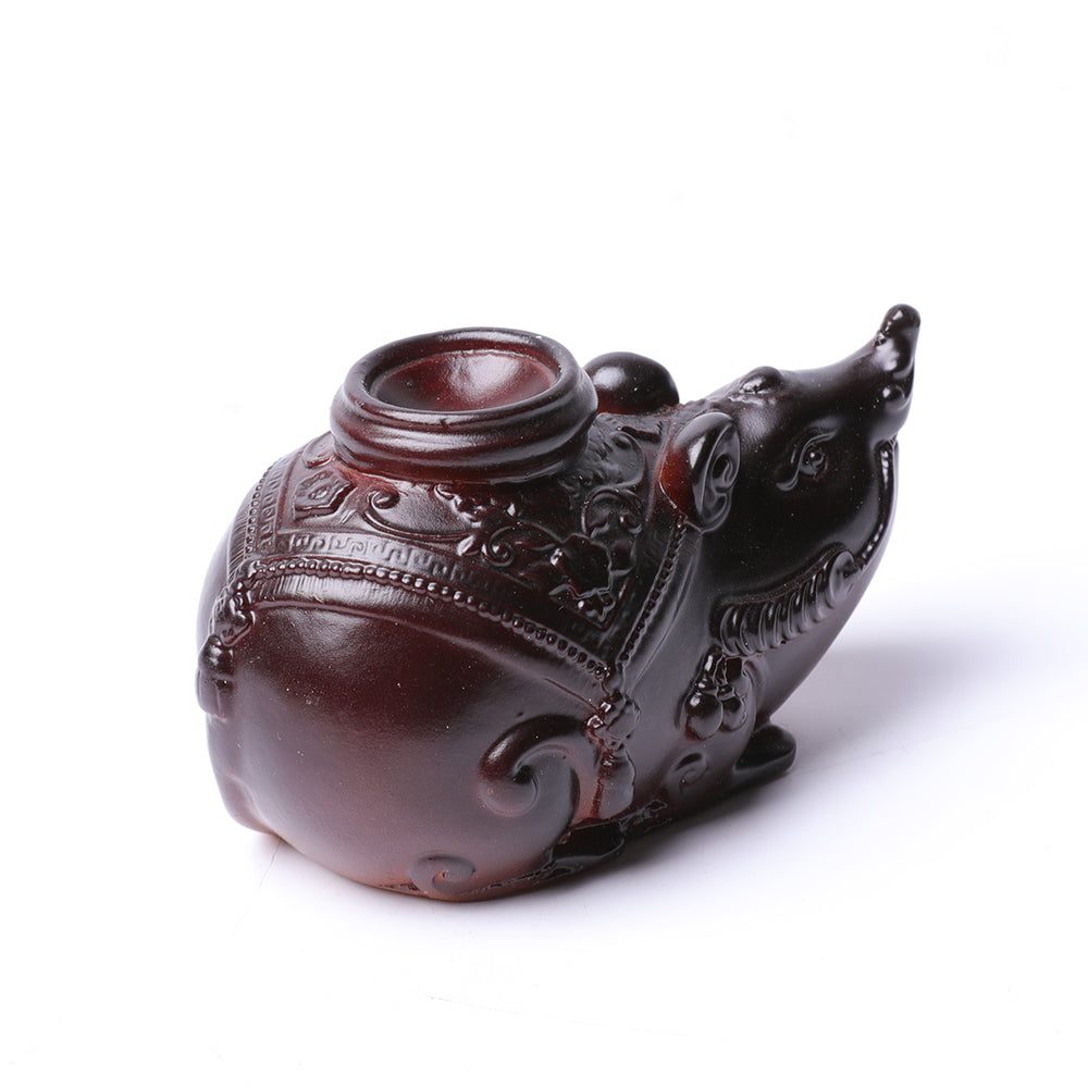 9cm Resin Lucky Mouse Statue Figurine for Spiritual Protection