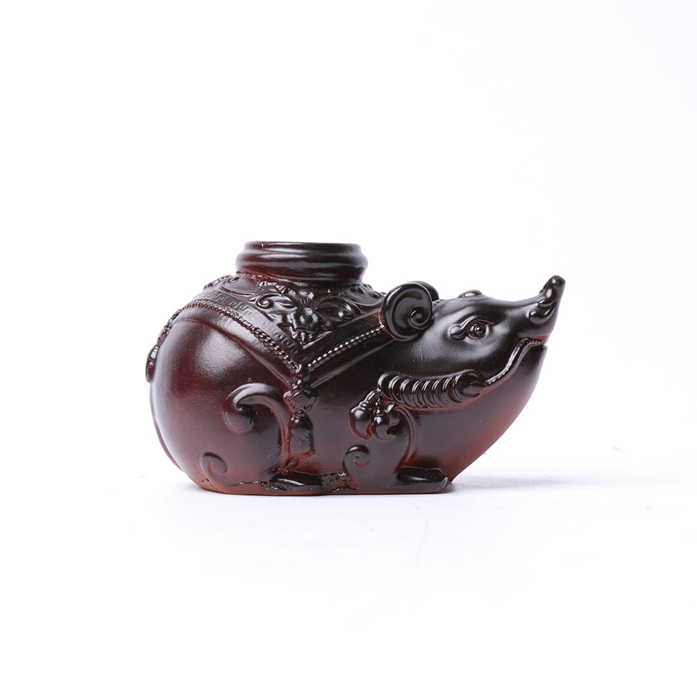 9cm Resin Lucky Mouse Statue Figurine for Spiritual Protection