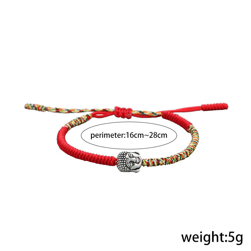 Colorful King Kong Knot Buddha Serenity String Bracelet