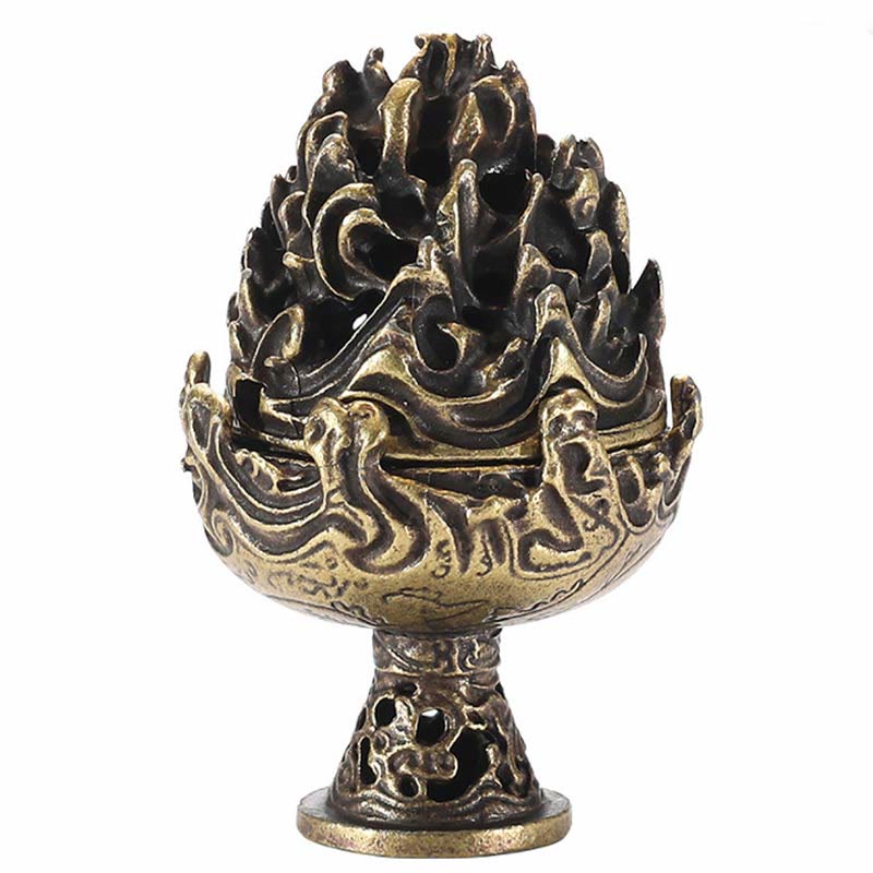 Copper Alloy Tibetan Incense Burner 4.5cm Mini Meditation