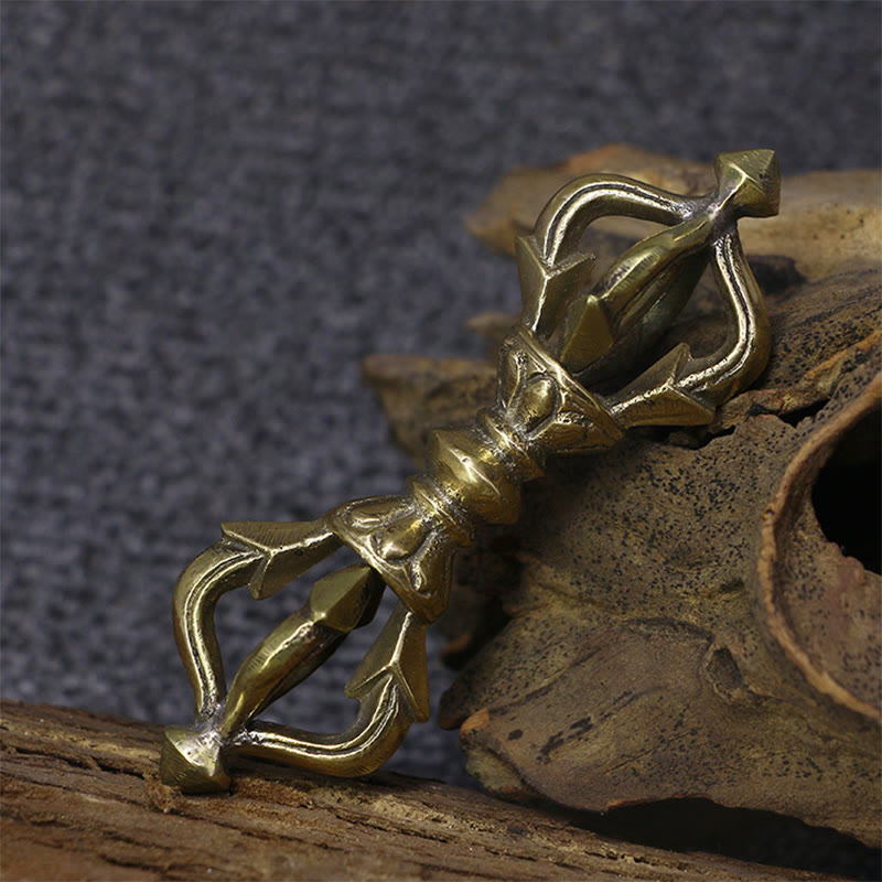 Small Five Prong Vajra Dorje in Copper | Spiritual Strength Symbol