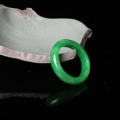 Unisex Jade Abundance Ring for Luck and Prosperity