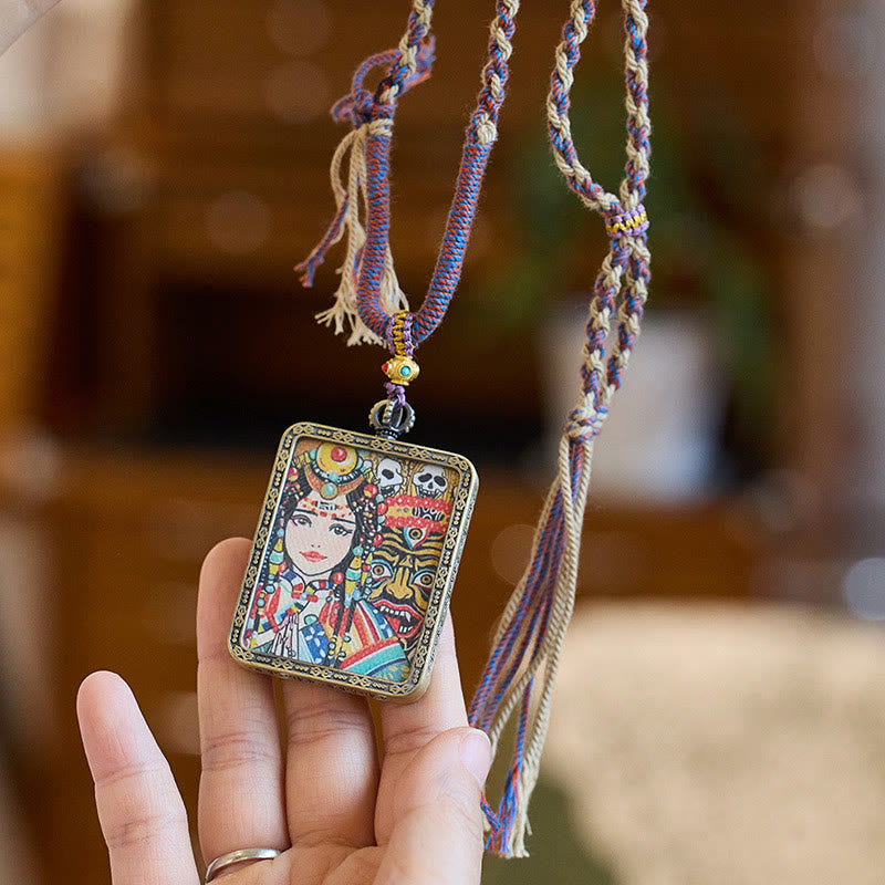 Zakiram Goddess of Wealth Spiritual Necklace Pendant