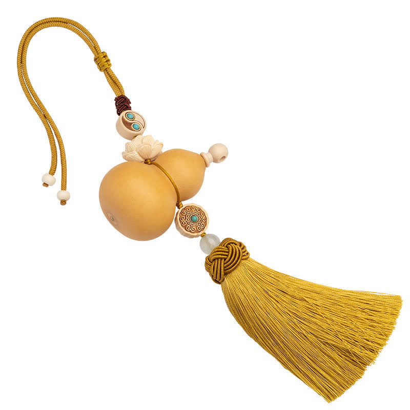 Lotus Feng Shui Gourd Tassels Car Hanging Charm