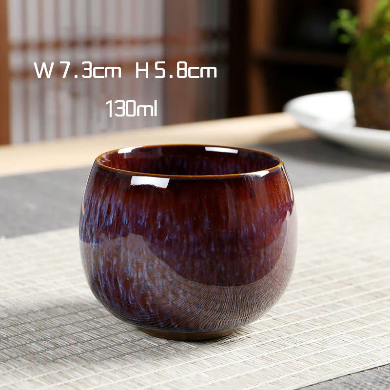 Multicolor Ceramic Tea Cup Ocean Wave | Zen Decor