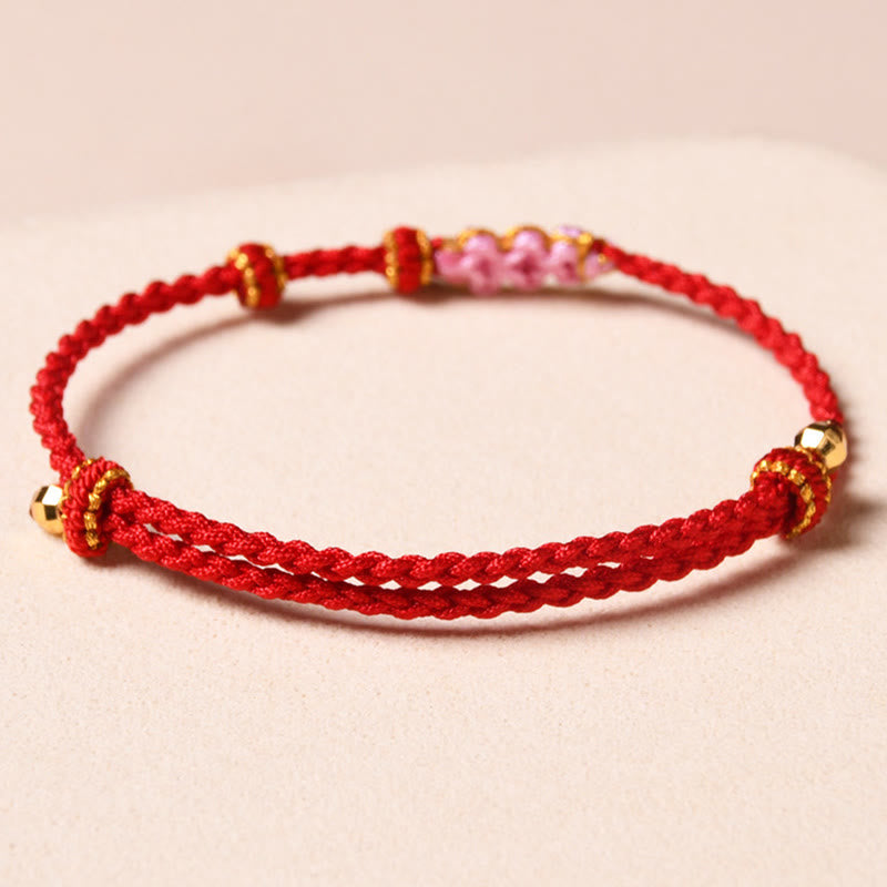 Handmade Red String Protection Bracelet for Renewal and Luck