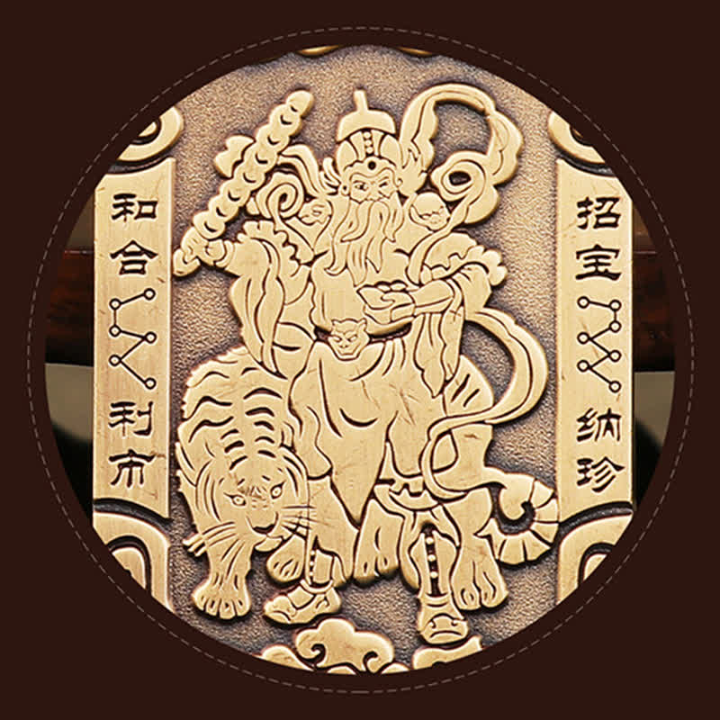 Tiger Eye God of Wealth Necklace | Copper Protection Charm