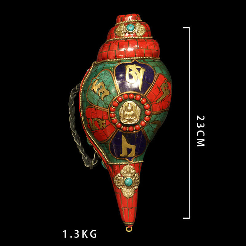 Tibetan Handmade Shankha Conch Shell 23cm | Zen Decor