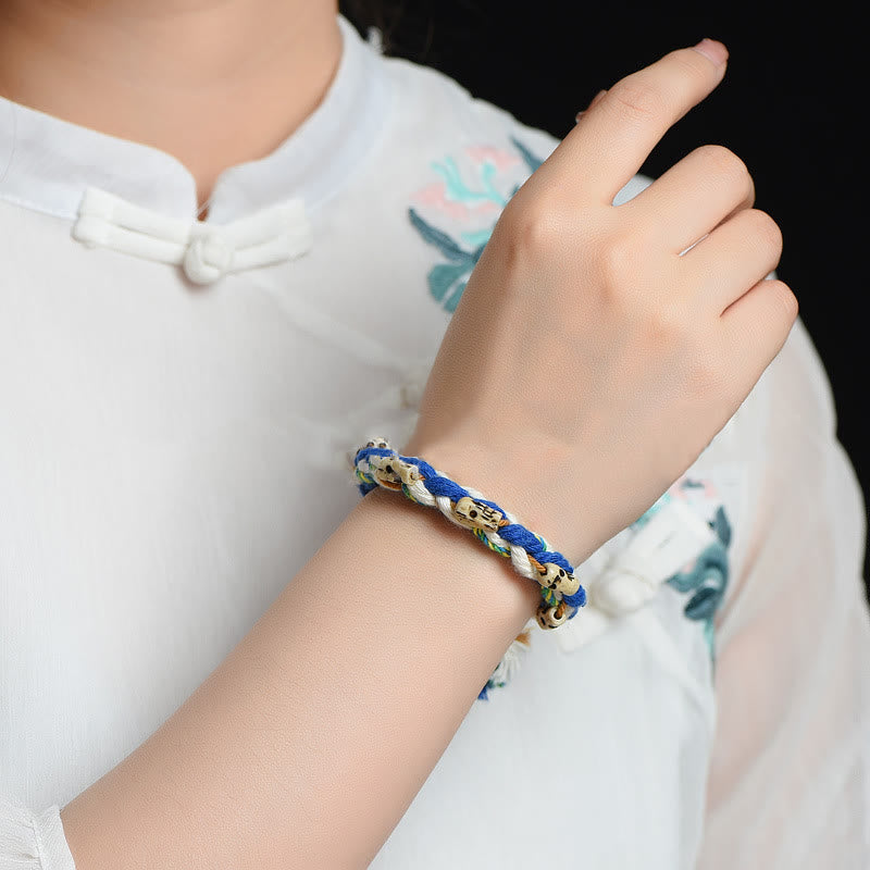 Zakiram Wealth Goddess Red String Bracelet Handcrafted