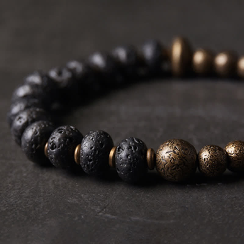 8mm Lava Rock Copper Spiritual Balance Bracelet
