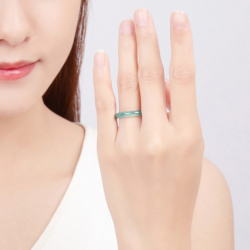 16mm Jade Ring for Prosperity, Protection & Success